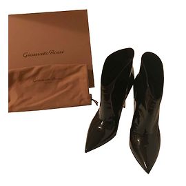 Bottines Gianvito Rossi en cuir verni noir Noir