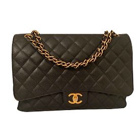 Caviar Maxi Jumbo Chanel Negro