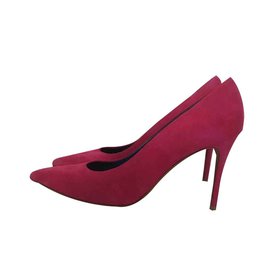 Céline-Tacco alto in pelle scamosciata Céline-Fuschia