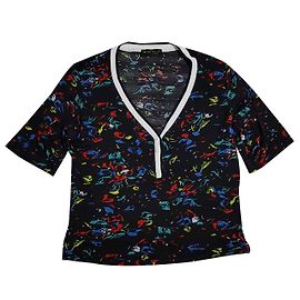 Blusa Krizia de seda multicolorida Multicor