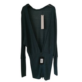 Victoria Beckham-VICTORIA BECKHAM - SUPER SEXY REVERSIBLE ZIP CARDIGAN-Green,Metallic,Light green,Dark green