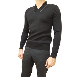 Sandro Wool V-neck Sweater Black Black