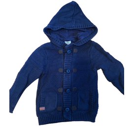 Cyrillus-Navy Cardigan / Jacket-Navy blue