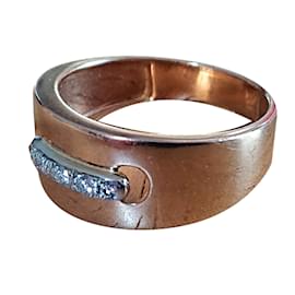 Autre Marque-Rose gold and diamonds ring-Golden