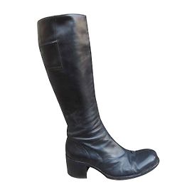 Free Lance Black Leather Boots Size 38 Black