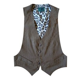 Jean Paul Gaultier-Vintage vest by Jean Paul Gaultier-Khaki