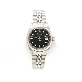 Rolex-OYSTER PERPETUAL DATE LADY-Black,Silvery