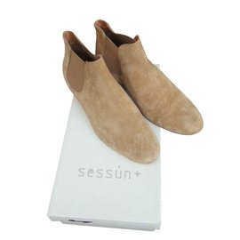 Sessun-Ankle Boots-Beige