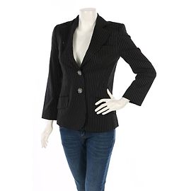 Blazer de rayas Aigner negro algodón viscosa M Negro
