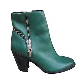 Botas Diesel de couro verde Verde