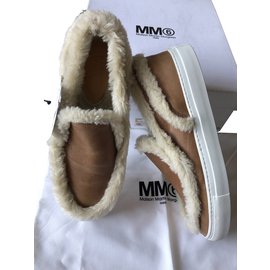 Maison Martin Margiela-scarpe da ginnastica-Cognac,Castagno