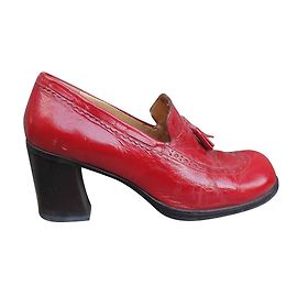 Mocasines Sartore de charol rojo Roja