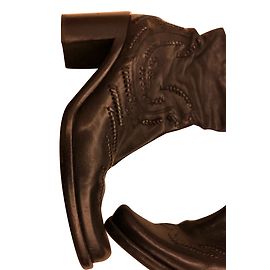 Free Lance Cow boy boots with stitching design on them Black