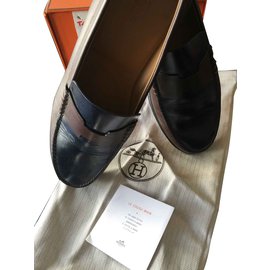 Hermès-Kennedy bi color-Brown,Navy blue