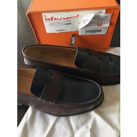 Hermès-Kennedy bi color-Brown,Navy blue