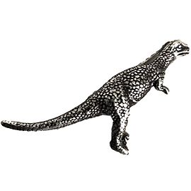 Saint Laurent Dinosaurierbrosche Silber