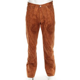Gianfranco Ferré-waist 44 cm, outer leg length 114 cm.-Orange