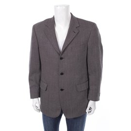 Balmain Wool Blazer Black Grey Black Grey