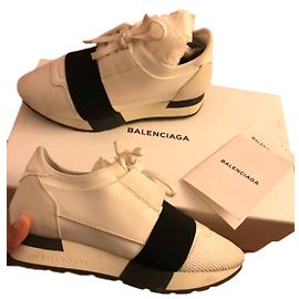 Baskets Balenciaga en cuir blanc Blanc