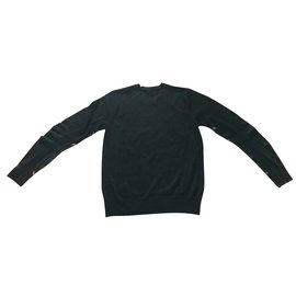Burberry-burberry maglione in lana merinos nuovo collezione 2019-Nero
