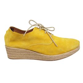 Sessun Bloom derbies yellow deerskin leather Yellow