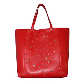 Borsa tote Gerard Darel in pelle rossa con borchie Argento Rosso