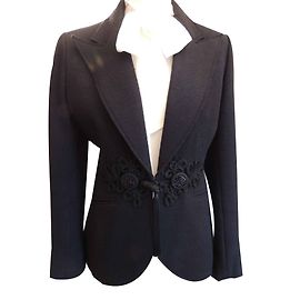 Anne  Fontaine ANNA FONTANA BLAZER A BRANDEBOURGS Nero