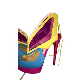 Escarpins Christian Louboutin en velours multicolore 39 Multicolore