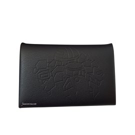 Hermès-Limited Edition Hermes Calvi Robot Card Holder in Indigo Swift-Blue