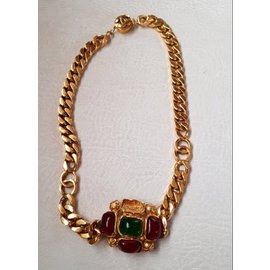 Chanel-VENDIMIA-Roja,Dorado,Verde