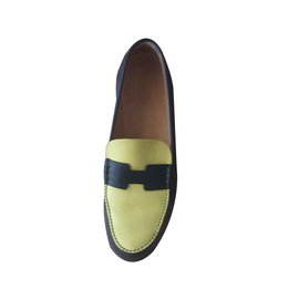 Hermès-Flats-Black,Yellow