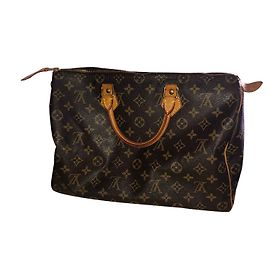 Bolsa Louis Vuitton Speedy 35 de couro marrom Marrom