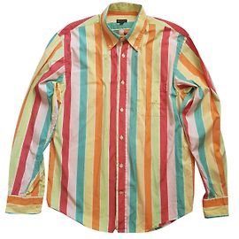 Camisa listrada de algodão Henry Cotton's Multicolorida Multicor