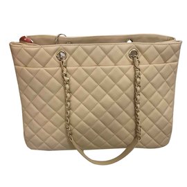 Chanel-Sac shopping classique Chanel-Beige
