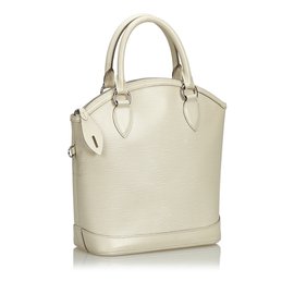 Louis Vuitton-Epi Lockit Vertical-White,Cream