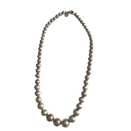 Tiffany & Co-Necklace TIFFANY & CO graduated beads - Silver-Silvery