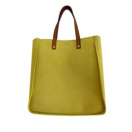Bolsa Shopping Pablo De Gerard Darel Amarela de Couro Amarelo