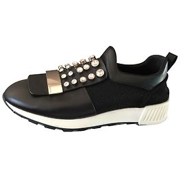 Sergio Rossi, Baskets en cuir Noir