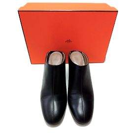 Hermès Chaussures mules noires compensées Hermes Noir