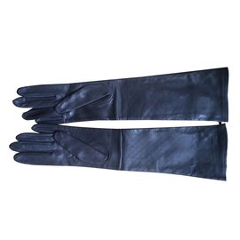 Bottega Veneta-Longs gants tissés, intrecciato-Gris