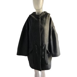 Isabel Marant Etoile Wool Coat Dark Grey Dark grey