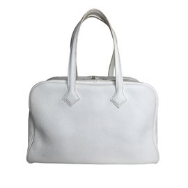 Hermès-Victoria II 35 Tasche-Weiß