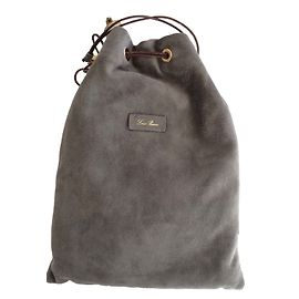 Pochette en Dain Loro Piana Gris