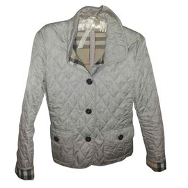 Burberry Quilted Effect Jacket Grey Grey