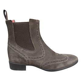 Bottines Chelsea Santoni en daim marron clair Marron clair