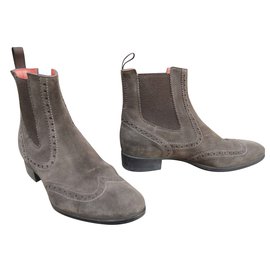 Santoni-Ankle Boots-Light brown