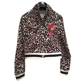 Maje Perfecto Weiß Rot Leopardenprint