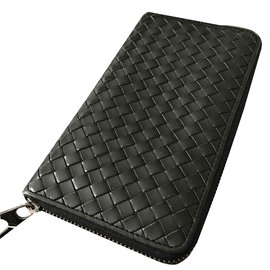 Bottega Veneta-Bottega Veneta Wallet.Model: Nappa Intrecciato Tourmaline-Black