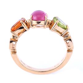 Bulgari Bvlgari 18K Yellow Gold Diamond Gemstone Ring Yellow