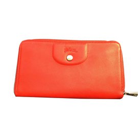 Longchamp Wallets Red